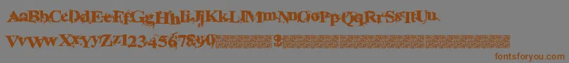 InkSpecial-Schriftart – Braune Schriften auf grauem Hintergrund