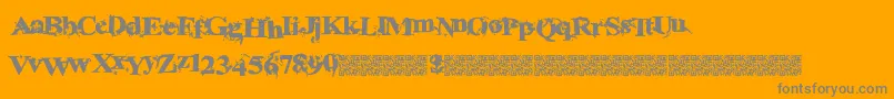 InkSpecial Font – Gray Fonts on Orange Background