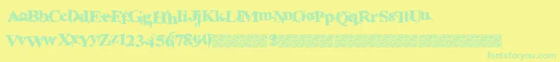 InkSpecial Font – Green Fonts on Yellow Background