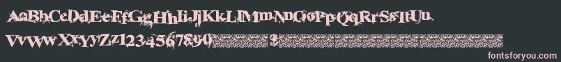 InkSpecial Font – Pink Fonts on Black Background