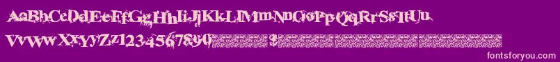 InkSpecial Font – Pink Fonts on Purple Background