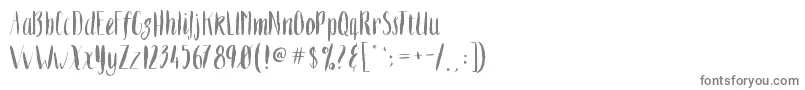 フォントInkster – 白い背景に灰色の文字