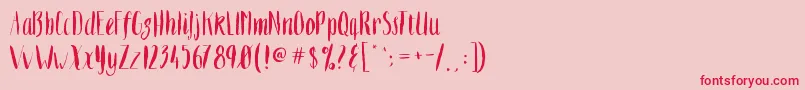 Inkster Font – Red Fonts on Pink Background
