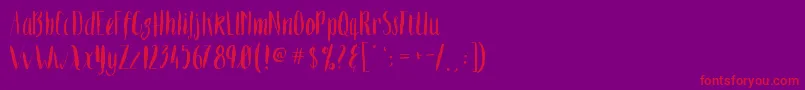 Inkster Font – Red Fonts on Purple Background