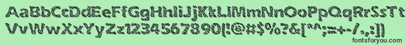 フォントinkswipe – 緑の背景に黒い文字