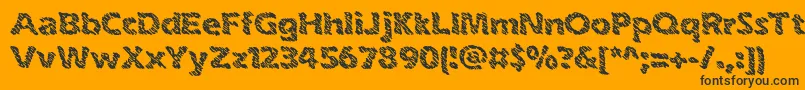 inkswipe Font – Black Fonts on Orange Background