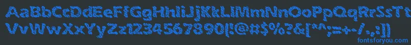 inkswipe-Schriftart – Blaue Schriften auf schwarzem Hintergrund