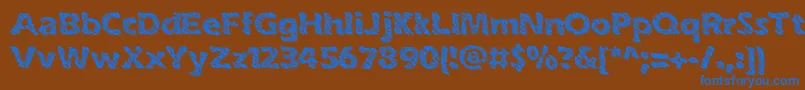 フォントinkswipe – 茶色の背景に青い文字