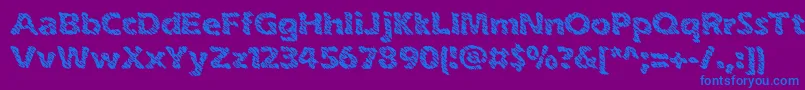 inkswipe-Schriftart – Blaue Schriften auf violettem Hintergrund