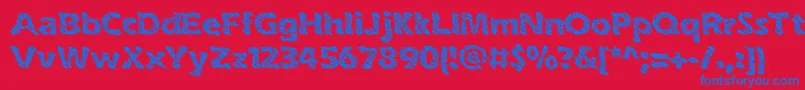 フォントinkswipe – 赤い背景に青い文字