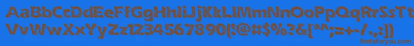inkswipe Font – Brown Fonts on Blue Background