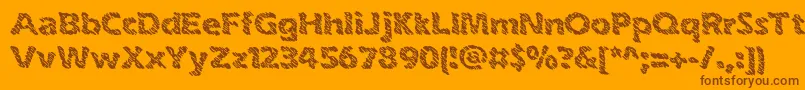 inkswipe-Schriftart – Braune Schriften auf orangefarbenem Hintergrund