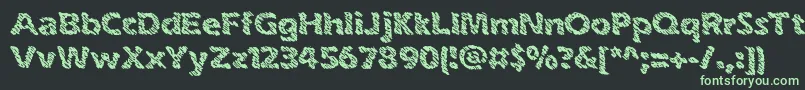 inkswipe-fontti – vihreät fontit mustalla taustalla