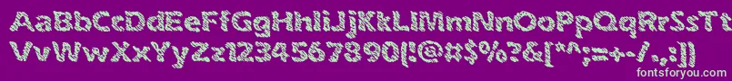 inkswipe-Schriftart – Grüne Schriften auf violettem Hintergrund