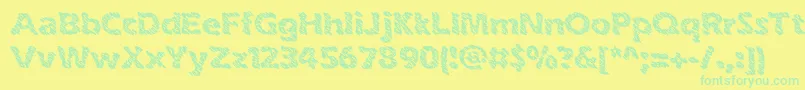 inkswipe Font – Green Fonts on Yellow Background