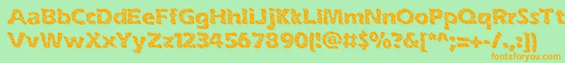 inkswipe Font – Orange Fonts on Green Background