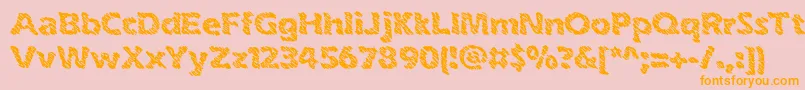 inkswipe Font – Orange Fonts on Pink Background