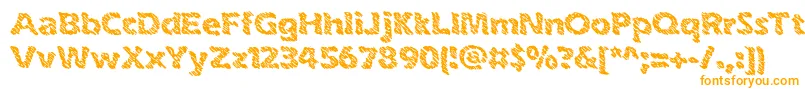 Czcionka inkswipe – pomarańczowe czcionki na białym tle