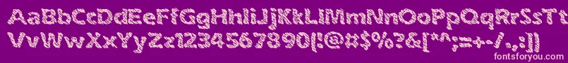 inkswipe-fontti – vaaleanpunaiset fontit violetilla taustalla