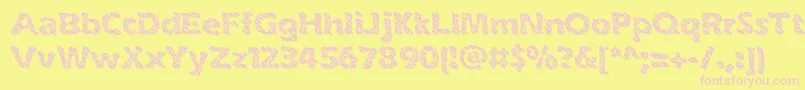 inkswipe Font – Pink Fonts on Yellow Background