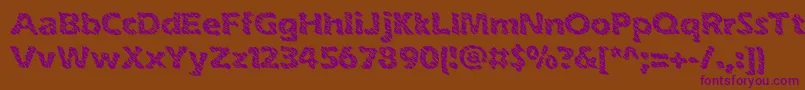 inkswipe-Schriftart – Violette Schriften auf braunem Hintergrund