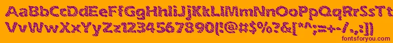 inkswipe-Schriftart – Violette Schriften auf orangefarbenem Hintergrund