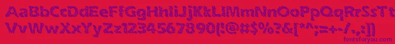 inkswipe-fontti – violetit fontit punaisella taustalla