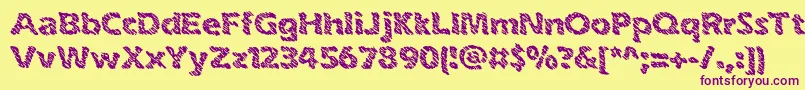 inkswipe Font – Purple Fonts on Yellow Background