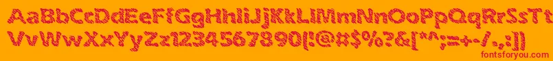 inkswipe-Schriftart – Rote Schriften auf orangefarbenem Hintergrund