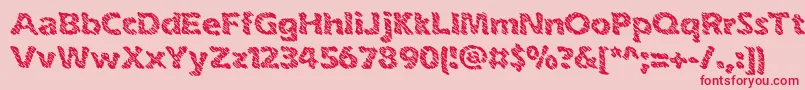 フォントinkswipe – ピンクの背景に赤い文字