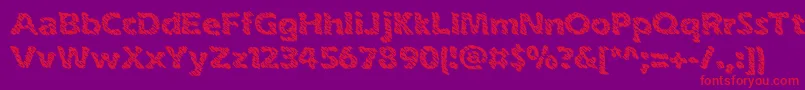 inkswipe-Schriftart – Rote Schriften auf violettem Hintergrund