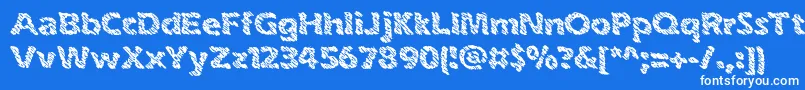 inkswipe Font – White Fonts on Blue Background