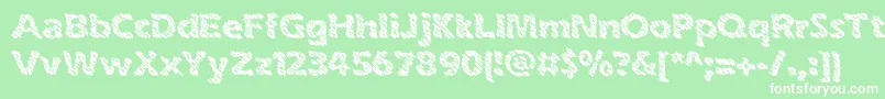 inkswipe-Schriftart – Weiße Schriften auf grünem Hintergrund
