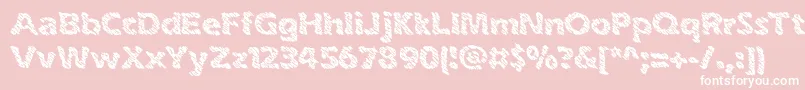 inkswipe-Schriftart – Weiße Schriften auf rosa Hintergrund