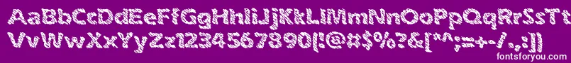 Fonte inkswipe – fontes brancas em um fundo violeta