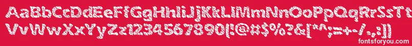 フォントinkswipe – 赤い背景に白い文字