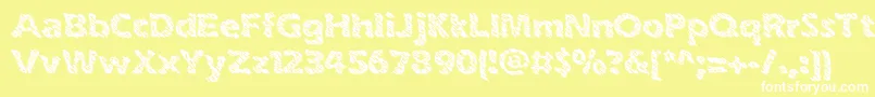 inkswipe-Schriftart – Weiße Schriften auf gelbem Hintergrund