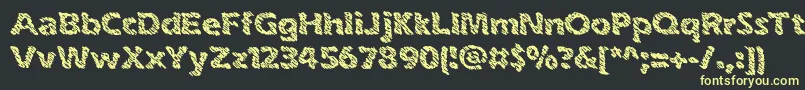 inkswipe-Schriftart – Gelbe Schriften auf schwarzem Hintergrund