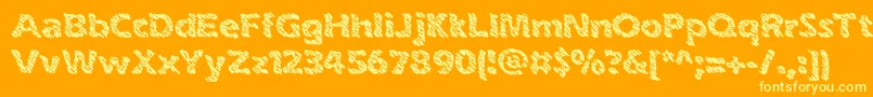 Шрифт inkswipe – жёлтые шрифты на оранжевом фоне
