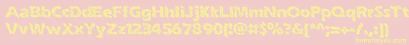 Czcionka inkswipe – żółte czcionki na różowym tle