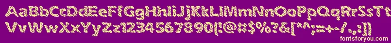 inkswipe Font – Yellow Fonts on Purple Background