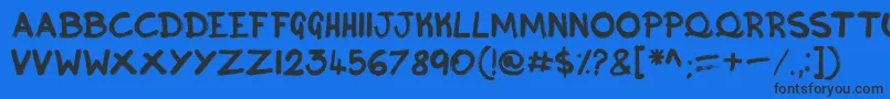 Шрифт Inky – чёрные шрифты на синем фоне