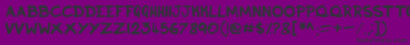 フォントInky – 紫の背景に黒い文字