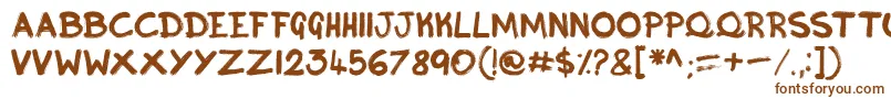 Шрифт Inky – коричневые шрифты на белом фоне