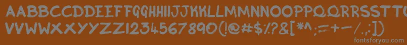 Inky Font – Gray Fonts on Brown Background