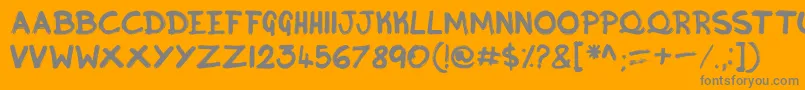 Inky Font – Gray Fonts on Orange Background