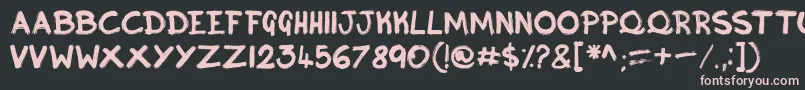 Inky Font – Pink Fonts on Black Background