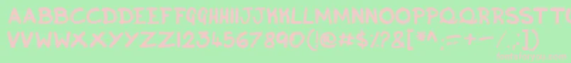 Inky Font – Pink Fonts on Green Background