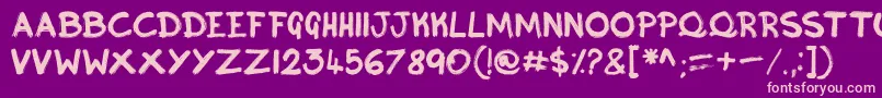Inky Font – Pink Fonts on Purple Background