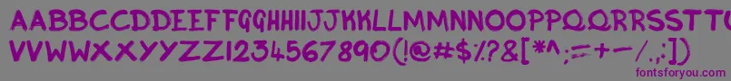 Шрифт Inky – фиолетовые шрифты на сером фоне